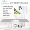 SINKINGDOM Garbage Disposal Sink Top Air Switch Kit with Long Button, Chrome(Brass cover)