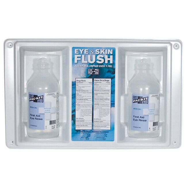 1 Emergency Eye Flush Stations - (2) 16 oz Bottles per Station - (MS-55820)