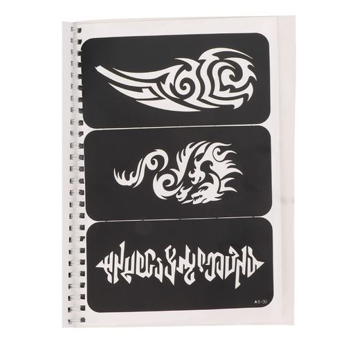Tattoo Stencils, 99 Patterns Reusable Body Art Tattoo Stencil for Women Kids Party Festivals (22.5 X 16.7cm)