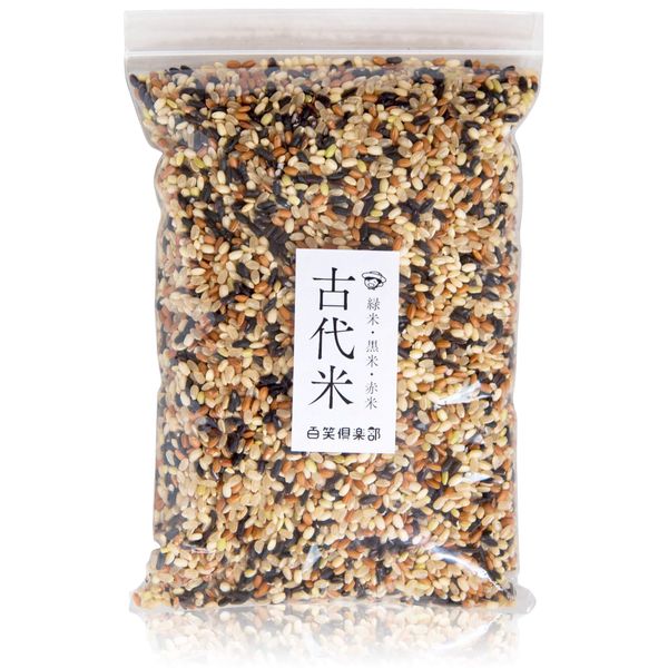 Hyakko Club Pesticide-Free Ancient Rice Blend (Black Rice, Red Rice, Green Rice), No Chemical Fertilizer, 17.6 oz (500 g), Produced in Kurume, Fukuoka Prefecture, [Daisuke Tanaka, Cultivated Rice]