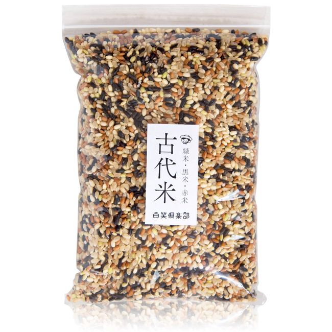 Hyakko Club Pesticide-Free Ancient Rice Blend (Black Rice, Red Rice, Green Rice), No Chemical Fertilizer, 17.6 oz (500 g), Produced in Kurume, Fukuoka Prefecture, [Daisuke Tanaka, Cultivated Rice]