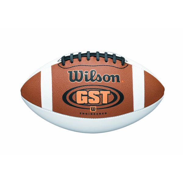 Wilson GST Autograph Composite Football - Official Size, Brown/White