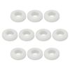 Rebower Rubber Grommets Flexible Wire Hole Plugs 10mm Mounting Diameter, White, 100pcs