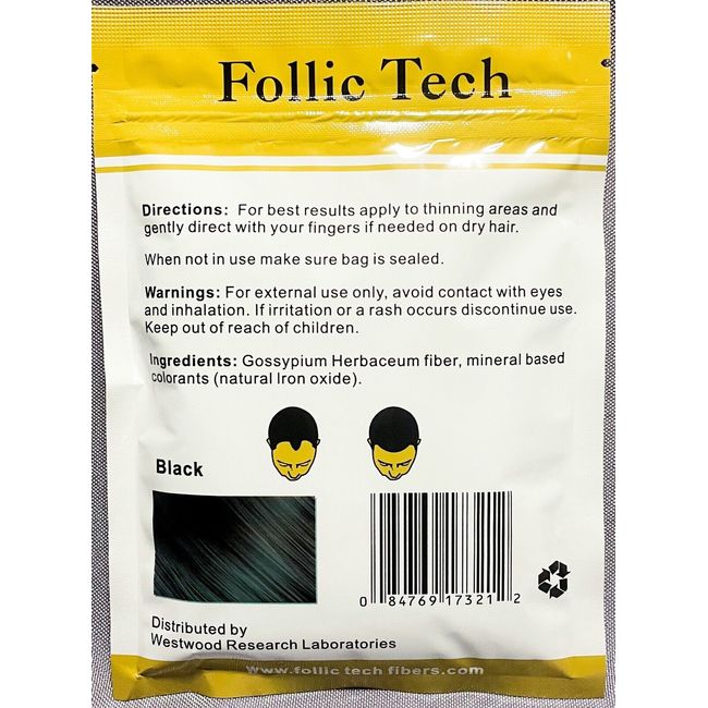 Hair Building Fibers Refill Black 50g Follic Tech HIGHEST QUALITY FIBERS ON EBAY