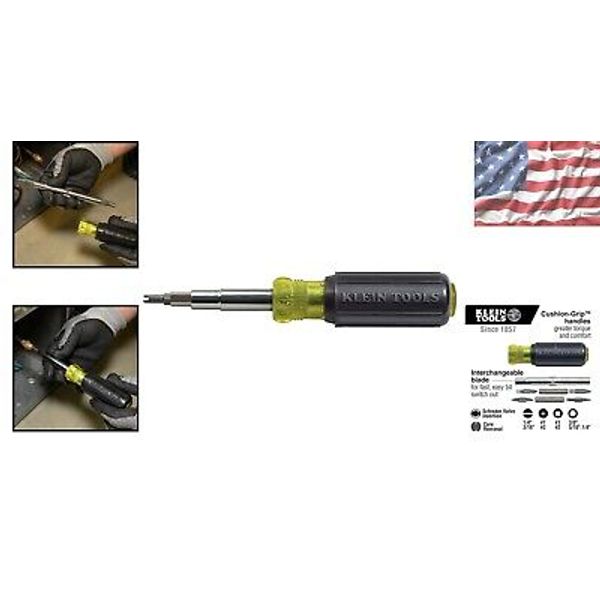 Versatile 11-in-1 Screwdriver/Nut Driver with Schrader Valve Bit—HVAC Essential