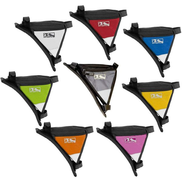 M-Wave Corner Triangle Bike Frame Storage Pannier Bag - Select Colour: (White)