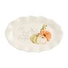 Mud Pie Grateful Sentiment Plate, 8" x 5" White