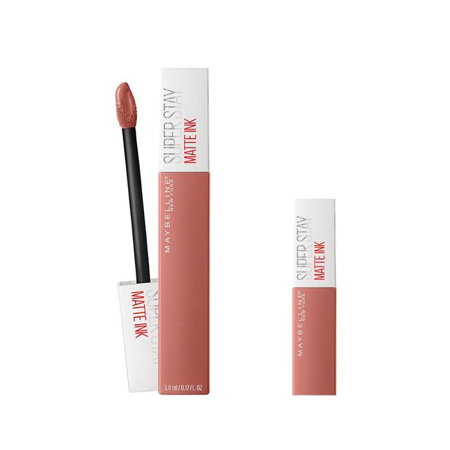 Maybelline New York Super Stay Matte Ink Likit Mat Ruj - 65 Seductress (Nude) & Mini Super Stay Matte Ink Likit Mat Ruj 65 Seductress Makyaj Seti