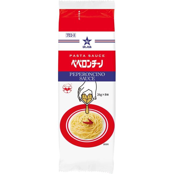 Kewpie Commercial Goods Hoshidenu Pasta Sauce, Peperoncino (Pakitte) 0.9 oz (26 g) x 8 Packs x 2 Packs