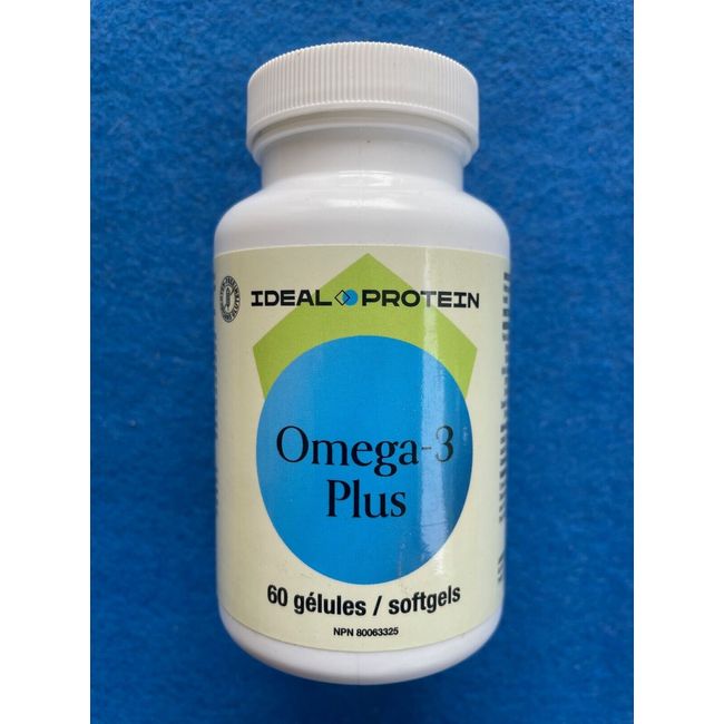 Ideal Protein Natura Omega-3 Plus - 1 Bottle/60 Softgels - EXP 4/2024 FREE SHIP