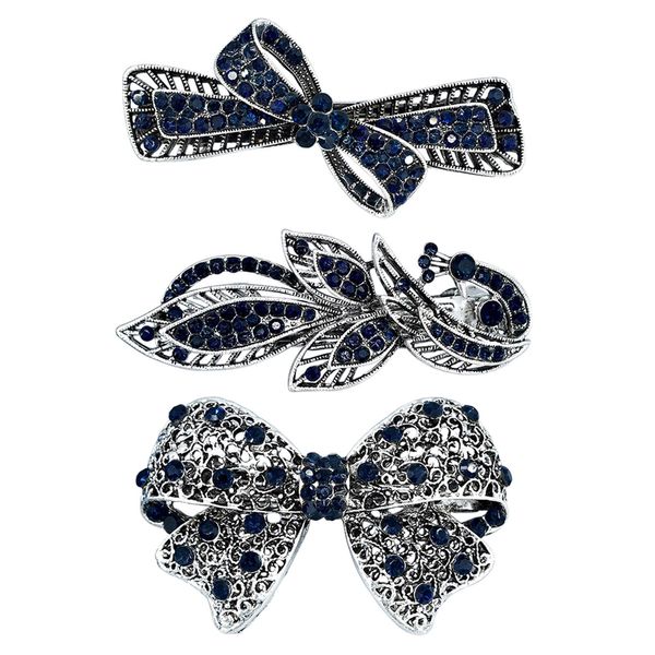 3 Stück Haarspange Perlen, Haarschmuck Hochzeit, Blau Vintage Perlen Haarspange Strass-Haarspangen, Spring Design haarspangen Damen Dekorative Accessoires für Frauen und Mädchen