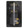 Gloss Brush Chrome 45A Cooker Control Switch Unit with 13A Socket Neon Indicators N331DME Screwless Plate Finish
