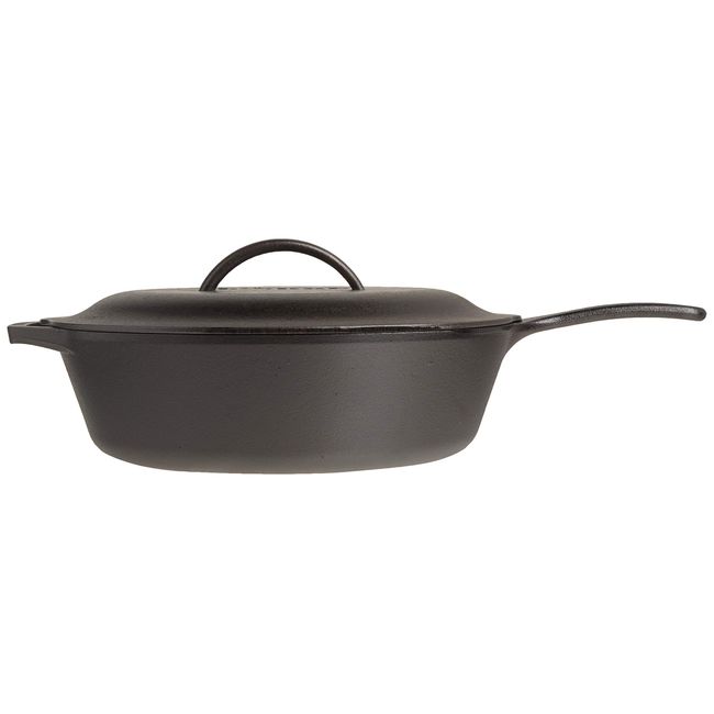 Lodge Cast-Iron Covered Deep Skillet