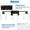 MingBright 3 Lights Bathroom Vanity Wall Lamp Mirror Front Makeup LED Wall Light