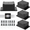 4PCS Project Box with Fixed Ear, Junction Boxes IP65 Waterproof, Electronic Project Box Enclosure Case, ABS Universal Electronics Project Enclosure for Electronics Instrument
