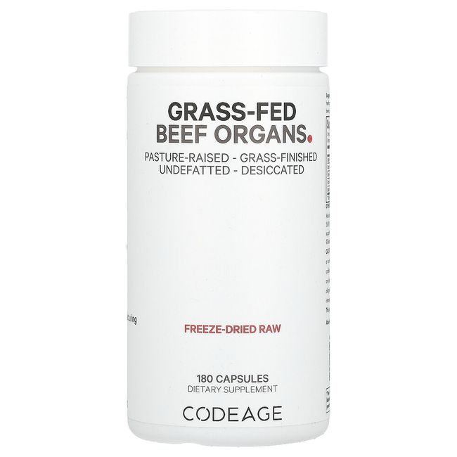 Grass-Fed Beef Organs, 180 Capsules