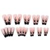 Coffin False Nails Pink False Nails Coffin Medium Length Acrylic Ballerina Press on Nails Full Cover Stick on Nails 24pcs With Nails Sticker and Nail Glue,HJ-T09 (HJ-T09-03)