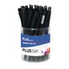 Plus Office 080903 - Pack of 25 Black Pens