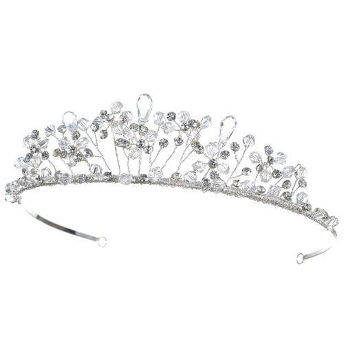 SAMKY Handmade Crystal Flower Wedding Bridal Tiara Crown T778