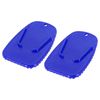 2pcs Motorcycle Kickstand Pad Stand Side Stand Extension Pad Blue