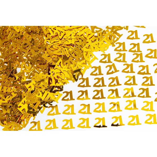 56g Gold 21st Birthday Confetti Foil Metallic Glitz Table Scatter Sprinkles Age Bday Party Decorations