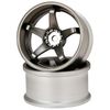 GD044 N-Type Drift Wheel, +6, Titan Silver R/C Car Wheel