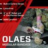 TacMed Solutions OLAES 6” Modular Trauma Bandage with Pressure Cup, 6" W x 7.75" L x 2.5" D Compression Trauma Wound Dressing - Latex-Free Emergency Bandage