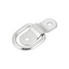 X AUTOHAUX 4pcs D Shape Ring Tie Down Anchors 1/4" Diameter for Car Silver Tone