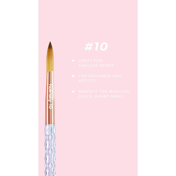 Kiara Sky 100% Kolinsky Acrylic Nail Brush (#10)