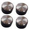 4 x Hob Control Knobs for BOSCH Oven Cooker Silver Black Switch Replaces 616100