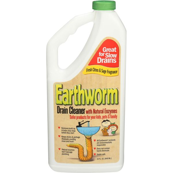 EARTHWORM Drain Cleaner, 32 FZ