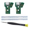 ECSiNG 2PCS Interface Board JDS-040 and 12 Pin Ribbon Cable Compatible with PS4 Pro/Slim Wireless Controller Replacement Charging Port Assembly