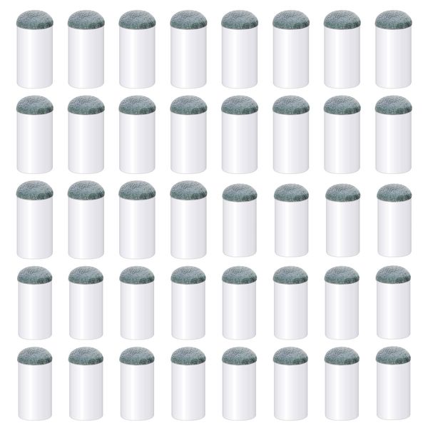 Pengxiaomei 40pcs Slip On Pool Cue Tips, 2 Sizes Billiard Cue Tips Slip-On Cue Tip Pool Cue Tips Replacement Kit (12mm/13mm, Each Size 20pcs)