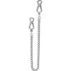 Spartacus Endurance Pierced Nipple Clamps with Link Chain, Silver
