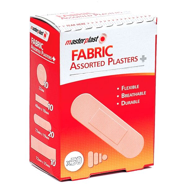 Masterplast Assorted Fabric Plasters 50Pk