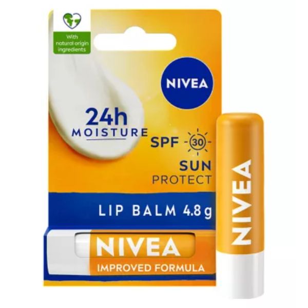 NIVEA Sun Protect Caring Lip Balm SPF50, 4.8g