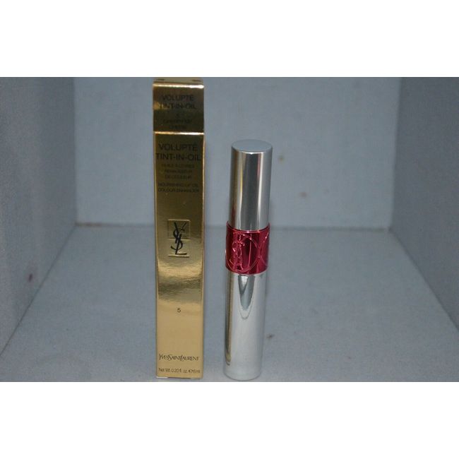 Yves Saint Laurent Volupte Tint In Oil Lip Enhancer 5 Cherry My Cherie .20oz New