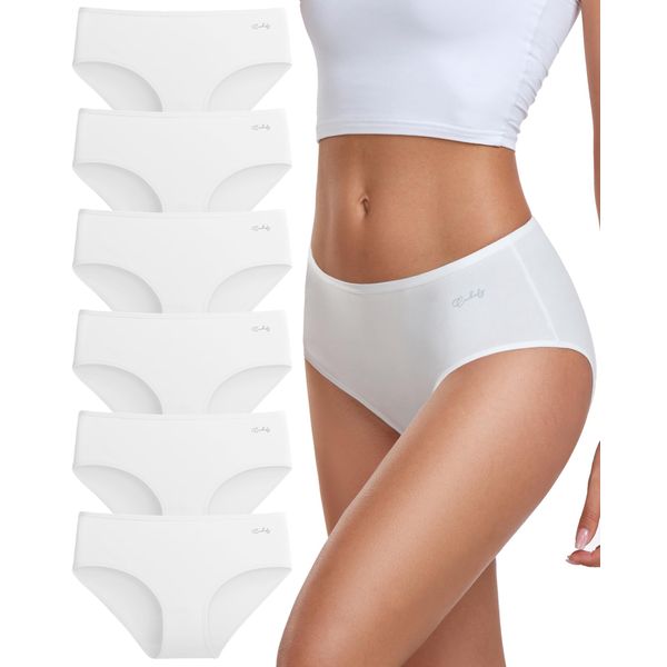 coskefy Unterhosen Damen, Damen unterwäsche Baumwolle Mehrpack, Bequeme Slip Damen, sportunterwäsche für Damen 6er Set