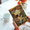 Skull Embossed Leather Journal Notebook - 3D Handmade Vintage Notebooks Trave...