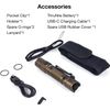 ThruNite TN12 Pro Rechargeable Flashlight,  1900 Lumens CW. Tan