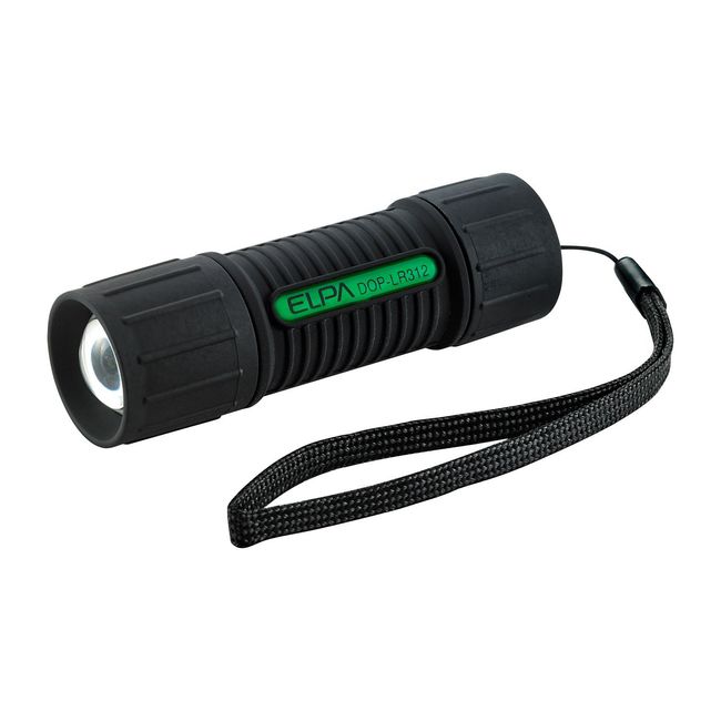 ELPA DOP-LR312 LED Rubber Light, Non-slip and Comfortable Rubber Coating, Compact