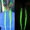 KARLOR Braids Extensions Glow in the Night Fluorescent Braids Synthetic Hair Extensions Jumbo Braids Hair Braiding Hair Kanekalon Braiding Hair for Crochet Twist Braiding Hair (60cm,white)
