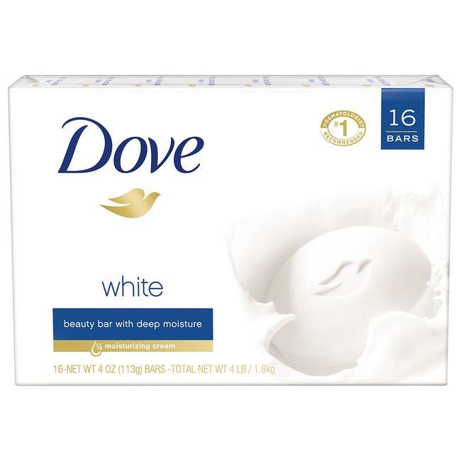 Dove Beauty Moisturizing Cream Bar Soap For Sensitive Skin Unscented - 3.15  Oz