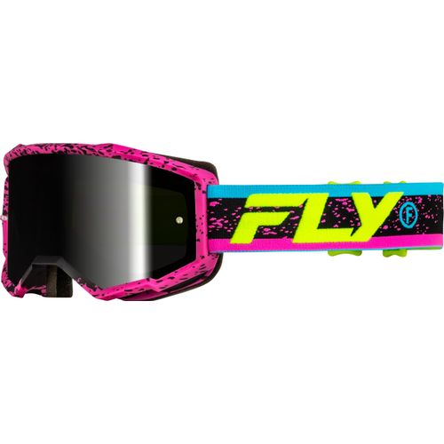 Fly Racing Zone ATV Riding Goggle Pink/Black/Hi-Vis Yellow-Youth | MX Bold Style