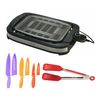 Zojirushi EB-DLC10 Indoor Electric Grill with Flipper Tongs and Knife Set