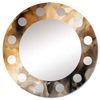DesignQ Abstract Fluidity Brown Cream Elegance Vanity Mirror Bathroom Wall Mirrors