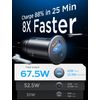 67.5W Mini USB-C Car Charger – Fast PD & QC Adapter for iPhone & Android