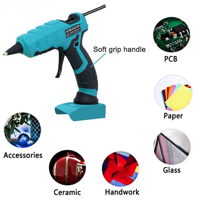 50W Cordless Hot Glue Gun Suitable for Black&Decker 20V Battery