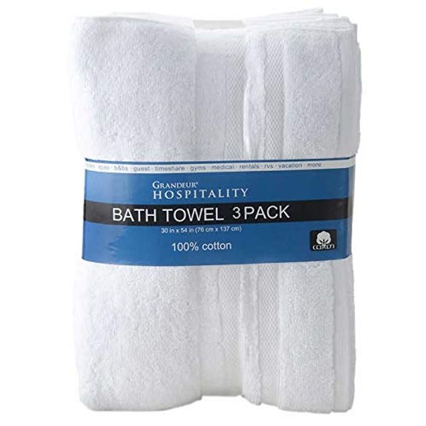 Grandeur Hospitality Bath Towel 3 Pack 34" x 54" 100% Cotton 3 Pack