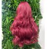 SURI Long Layered Dark Red Synthetic Lace Front Wig